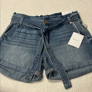 KanCan Medium Blue Jean Shorts Cuffed Hem Relaxed Fit